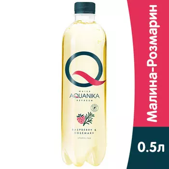 Напиток Aquanika Refresh Малина-Розмарин 0.5 литра, газ, пэт, 12 шт. в уп.