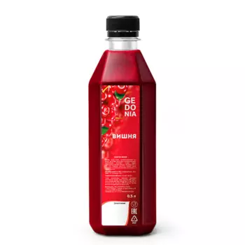 Напиток Gedonia Вишня 0.5 литра, без газа, пэт, 10 шт. в уп.