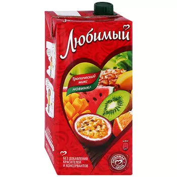 Напиток сокосодержащий Любимый тропический микс 1.93 литра