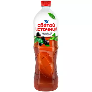 Напиток Святой источник Черный чай Смородина 1 литр, пэт, 6 шт. в уп.
