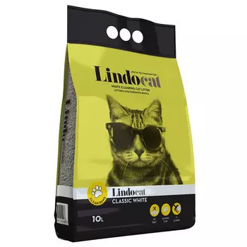 Наполнитель Lindocat Classic White комкующийся без запаха 10 литров