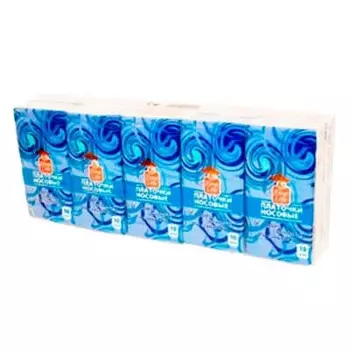 Носовые платочки Fine Life без аромата 2 слоя (10х10 шт.)