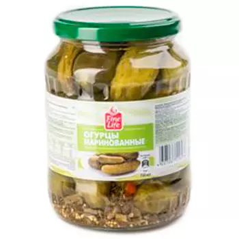 Огурцы маринованные Fine Life 680 гр