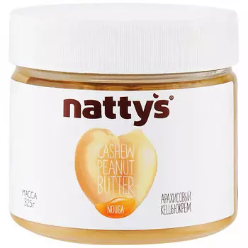 Ореховая паста Nattys Nouga из кешью и арахиса 325 гр
