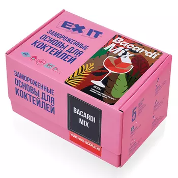 Основы фруктовые для коктейлей EX IT Bacardi Mix замороженные 6 шт.