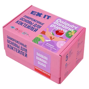 Основы фруктовые для коктейлей EX IT Daiquiri Banana-Guava замороженные 6 шт.