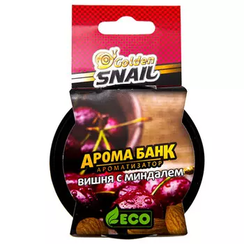 Освежитель АРОМА БАНК ЭКО Golden Snail Вишня с миндалем 1 шт
