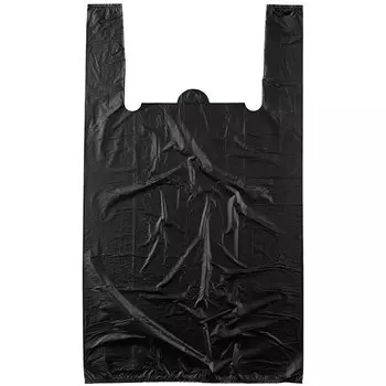 Пакет-майка черный 45х75см 100 шт