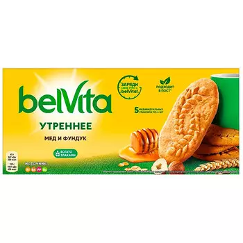 Печенье belVita утреннее мед и фундук 225 гр