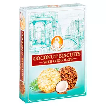 Печенье кокосовое Santa Bakery с шоколадом 135 гр