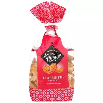 Печенье Круанте Пальмирки слоеные в сахарной глазури 350 гр