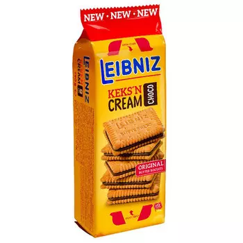 Печенье сэндвич Bahlsen Leibniz Keks'n Cream с шоколадом 190 гр