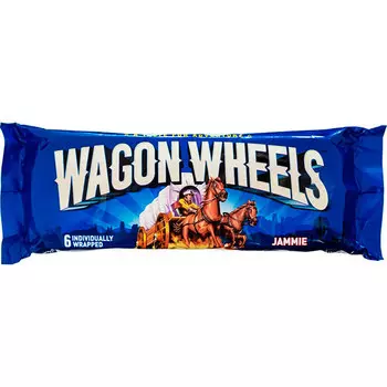 Печенье Wagon Wheels бисквитное с суфле и джемом 216 гр