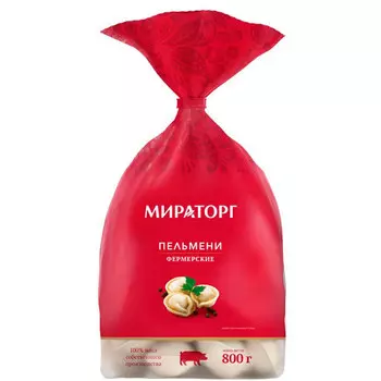 Пельмени Мираторг Фермерские из свинины замороженные 800 гр
