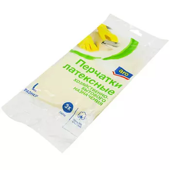 Перчатки Aro латекс размер L 3 шт