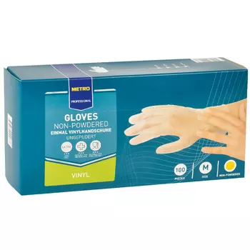 Перчатки Metro Professional виниловые М 100 шт