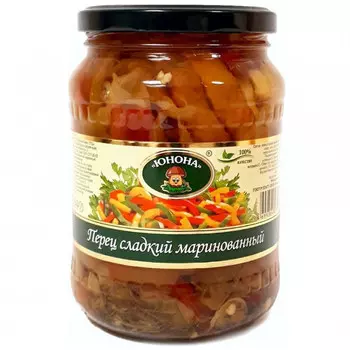 Перец сладкий Юнона маринованный резаный 650 гр