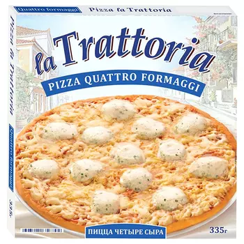 Пицца La Trattoria 4 сыра 335 гр