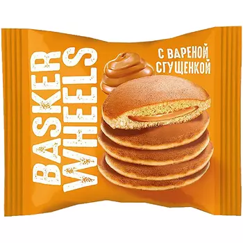 Пирожное Pancake Basker Wheels с вареной сгущенкой 36 гр