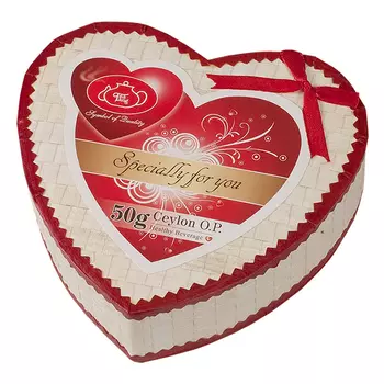 Подарочный набор чая Ти Тэнг Сердце черный+зеленый 2*25 гр плетенка