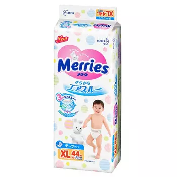 Подгузники Merries XL (12-20кг) 44шт.