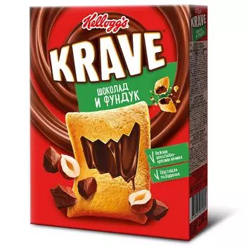 Подушечки шоколад и фундук Kellogg's Krave 220 гр