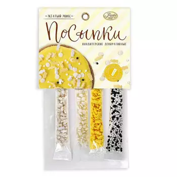 Посыпки кондитерские декоративные Парфэ набор жёлтый микс 20 гр