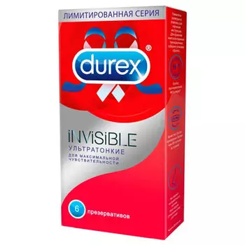 Презервативы Durex Invisible ультратонкие 6 шт
