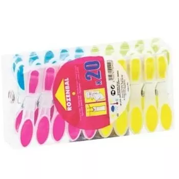 Прищепки с латексным покрытием 20 шт