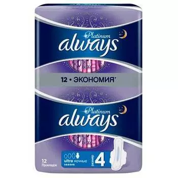 Прокладки Always platinum 6 капель 12шт