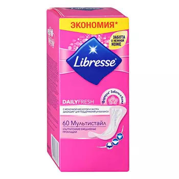 Прокладки "Libresse" daily fresh normal ежед. 60шт