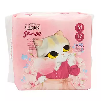 Прокладки Secret Day Sense гипоаллергенные Medium 4 капли 12 шт