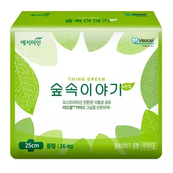 Прокладки Yejimiin Forest Story с эвкалиптовой поверхностью размер Medium 16 шт