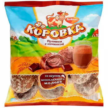 Пряники Рот Фронт Коровка с начинкой со вкусом шоколадного молока 300 гр