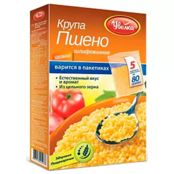 Пшено шлифованное Увелка 5 шт по 80 гр
