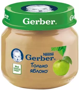 Пюре Gerber яблоко 130гр (4шт)