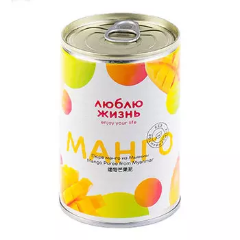 Пюре из манго Люблю жизнь натуральное без сахара ж/б 430 гр