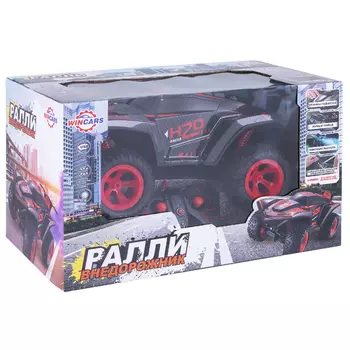 Радиоуправляемая машина Wincars Внедорожник красный с выхлопом в виде пара и подсветкой