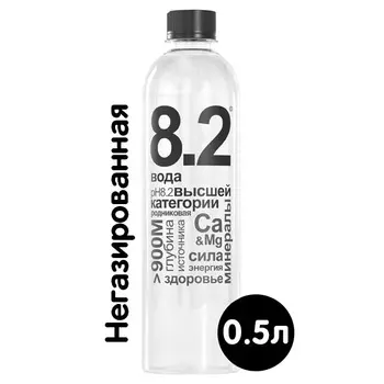 Родниковая оковецкая питьевая вода 8.2 0.5 литра, без газа, пэт, 12 шт. в уп.