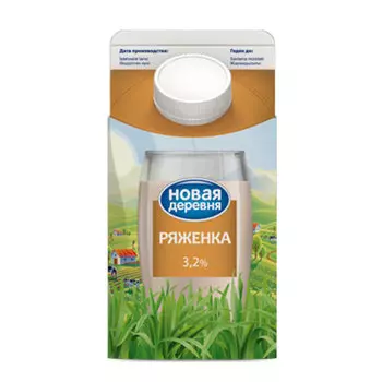 Ряженка Новая Деревня Халяль 3,2% БЗМЖ 450 г