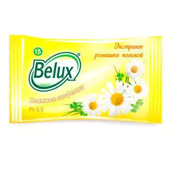 Салфетки Belux влажные с экстрактом ромашки полевой 15 шт