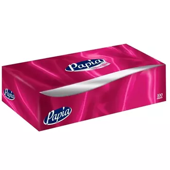 Салфетки косметические Papia Premium белые 2 слоя (100 листов)