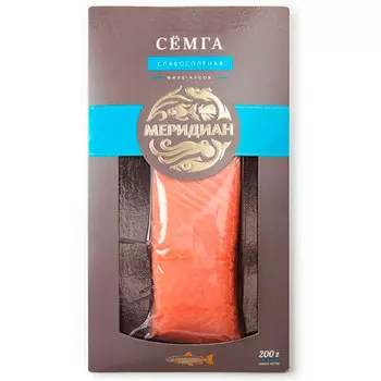 Семга Меридиан слабосоленая кусок филе 200 гр