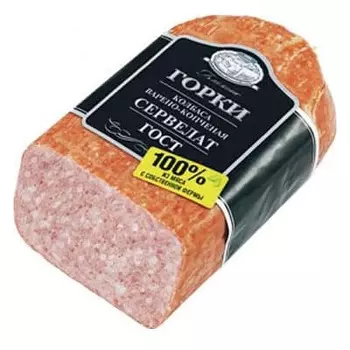 Сервелат Ближние горки ГОСТ варено-копченый 500 гр