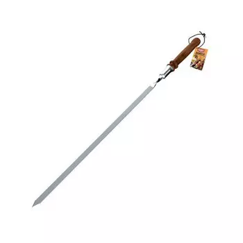 Шампур плоский 650х12-2,5 с дерев.ручкой