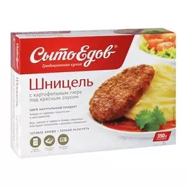 Шницель Сытоедов с картофельным пюре под красным соусом, замороженный 350 гр