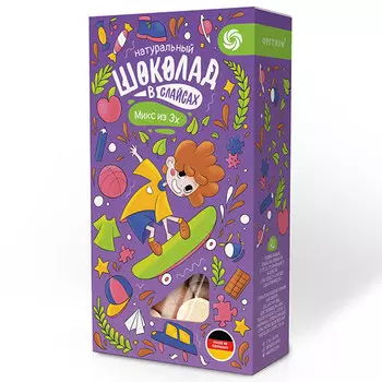 Шоколад натуральный Оргтиум микс в слайсах 100 гр