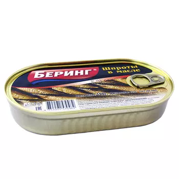 Шпроты Беринг в масле ж/б 190 гр