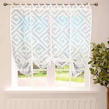 Штора римская греческий орнамент 130х140 см