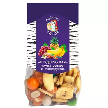 Смесь орехов и сухофруктов Аленкин Студенческая Туесок 150 гр